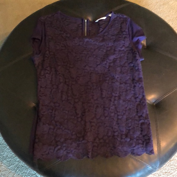 New York & Company Tops - Purple short sleeve shirt